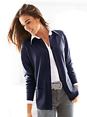 Peter Hahn - Rundhals-Ausschnitt-Strickjacke